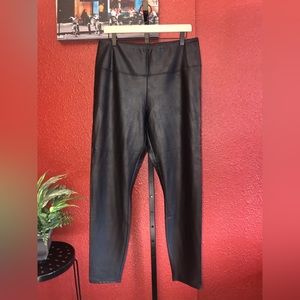 Maison d’Amélie. Size L. Black faux leather leggings.